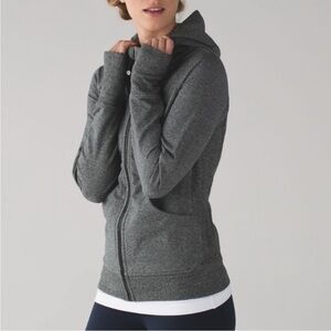 Gray Lululemon Scuba Full-Zip Hoodie